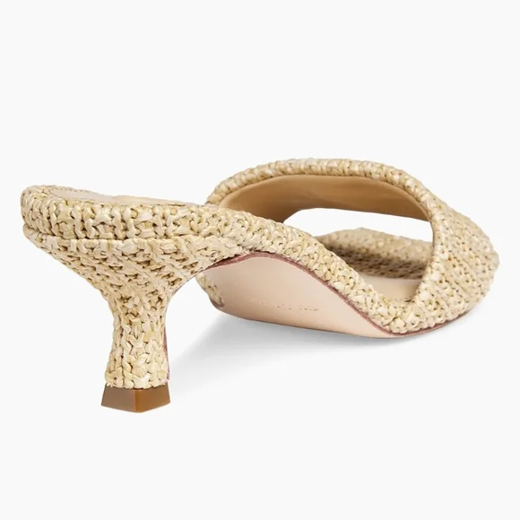 cult gaia Natural Raffia Slide Mules in Beige Size 38 - 8US - Picture 6 of 13